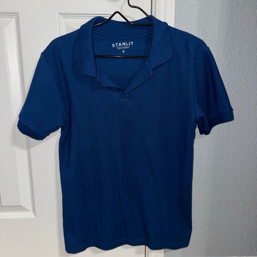 Blue Cotton Polo